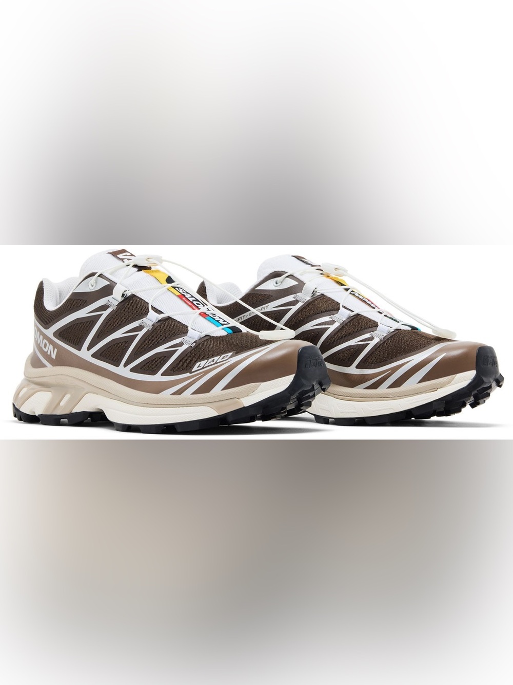 Salomon SSXT-6 Sneaker in Earth Brown, Walnut, & Silver
